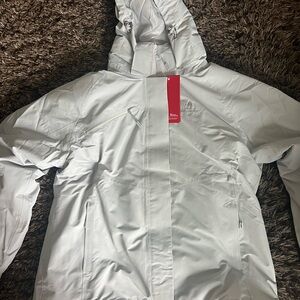 Rain jacket for women 3 in 1 set combines with waterproof coat and fleece inside